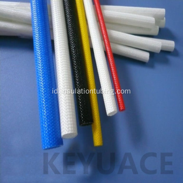 600V Silicone Rubber Coated Jalinan Fiberglass Sleeve